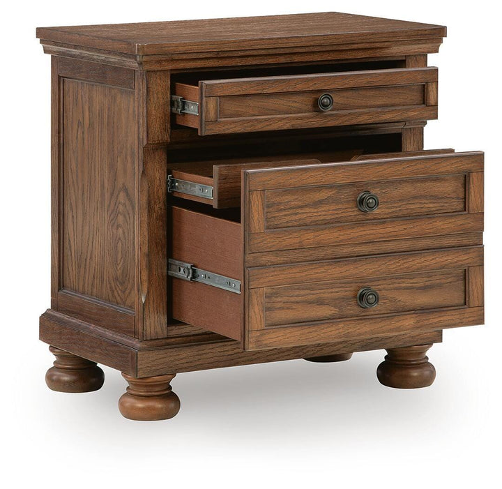 Zackaryn Nightstand - Warm Brown