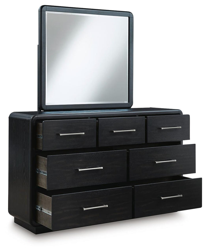 Rowanbeck Dresser and Mirror - Black (3)