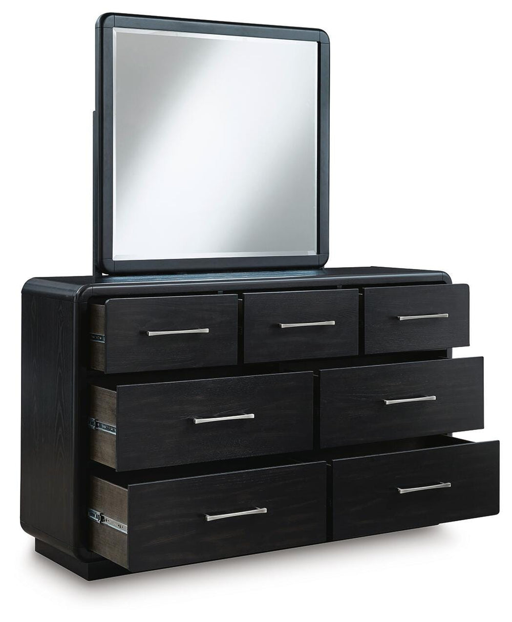 Rowanbeck Dresser and Mirror - Black (3)