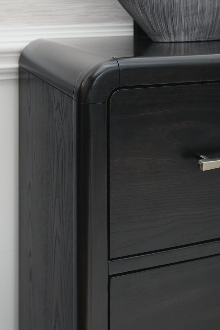Rowanbeck Dresser and Mirror - Black (4)