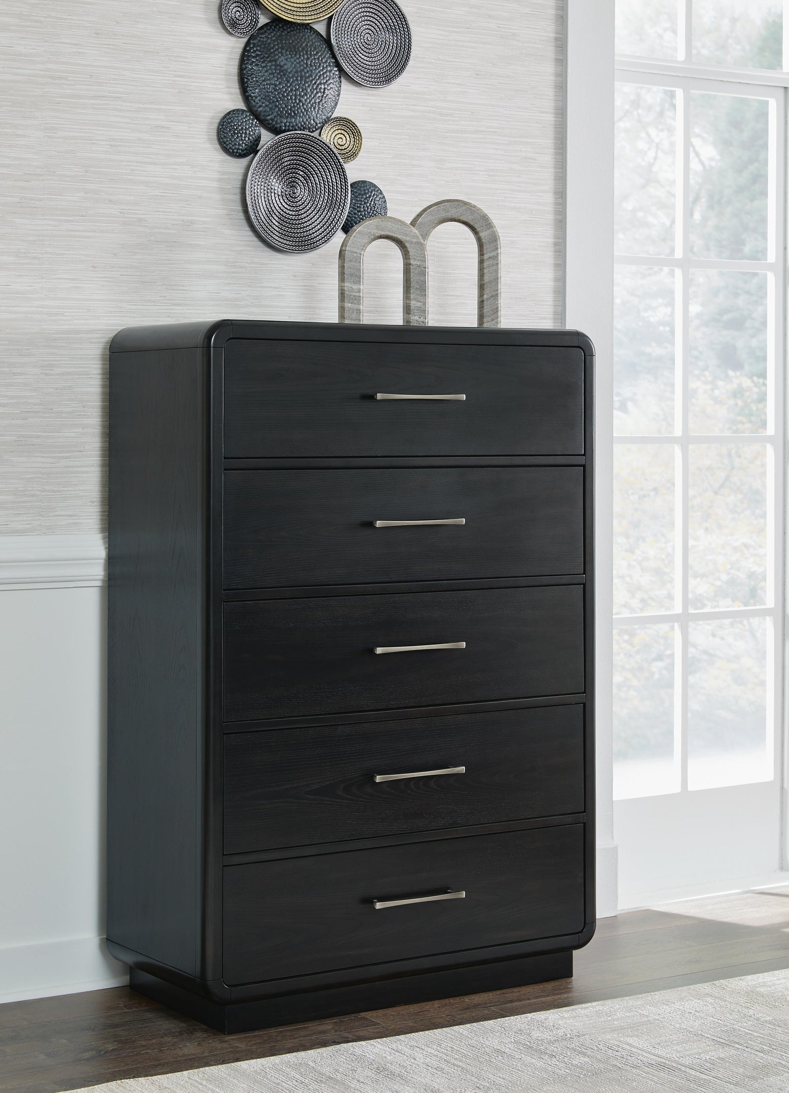 Rowanbeck Chest of Drawers - Black (2)