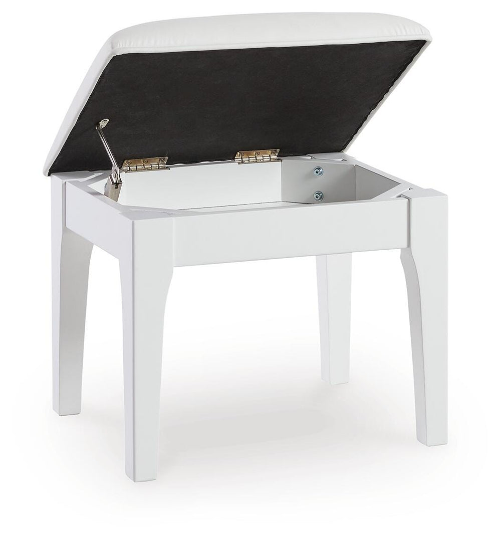 Chalanna Vanity Stool - White (3)