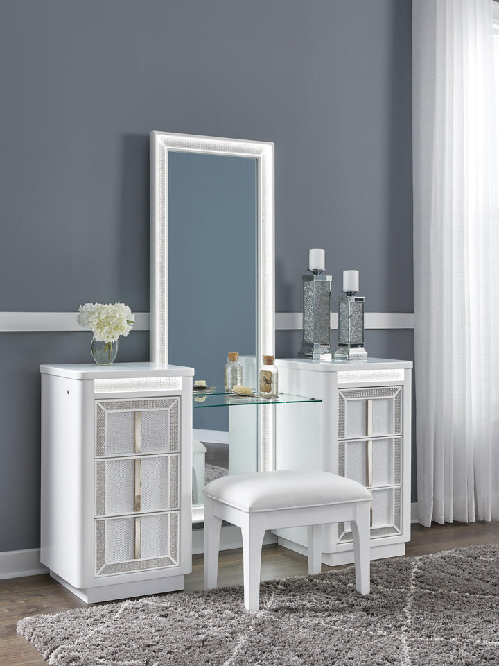 Chalanna Vanity with Mirror - White (5)