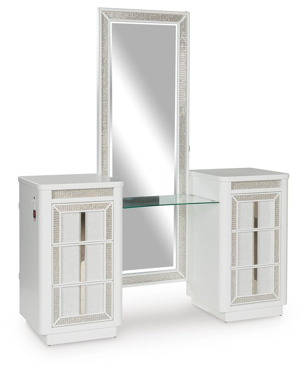 Chalanna Vanity with Mirror - White (1)