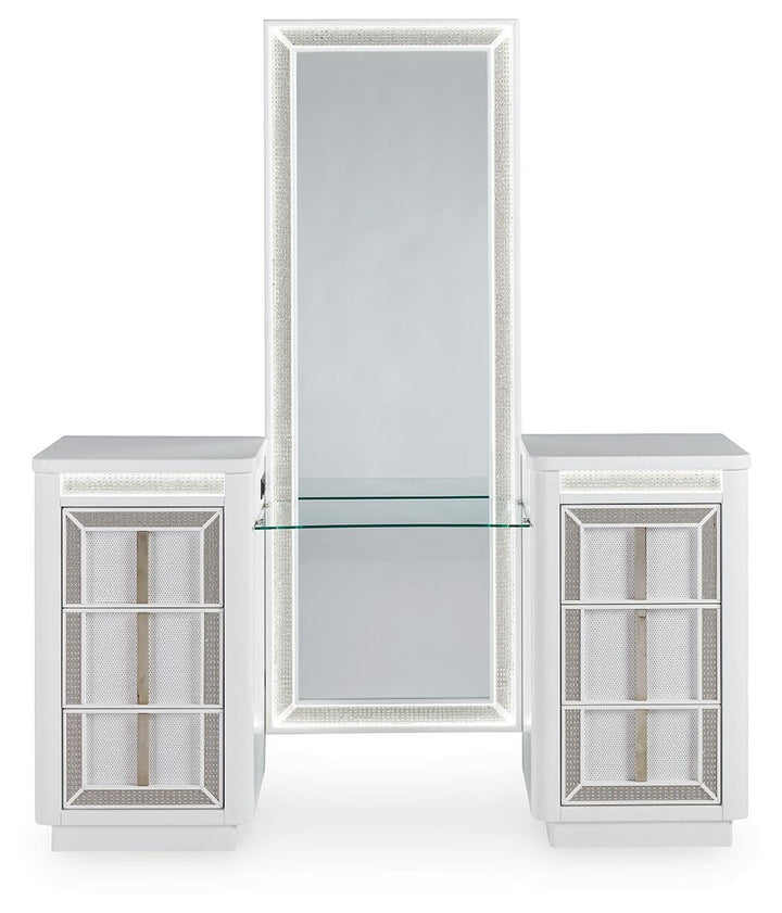 Chalanna Vanity with Mirror - White (3)