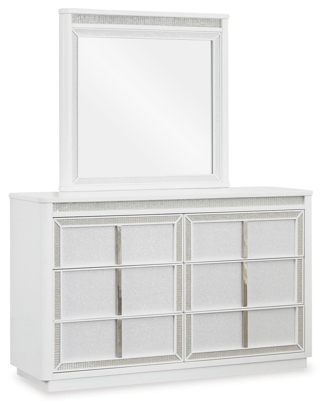 Chalanna Dresser and Mirror - White (1)