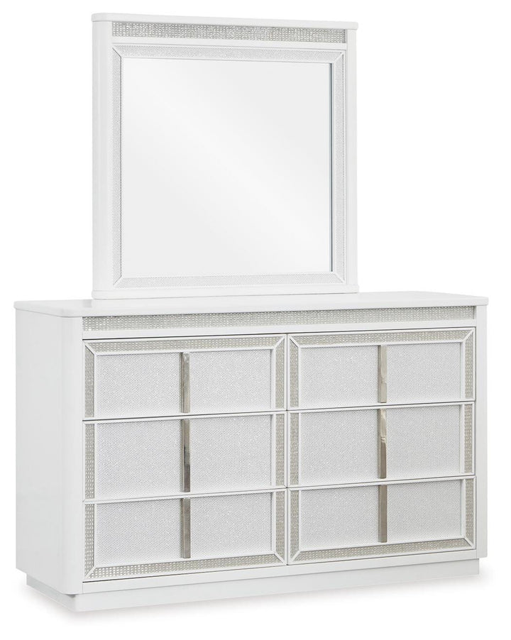 Chalanna Dresser and Mirror - White (1)