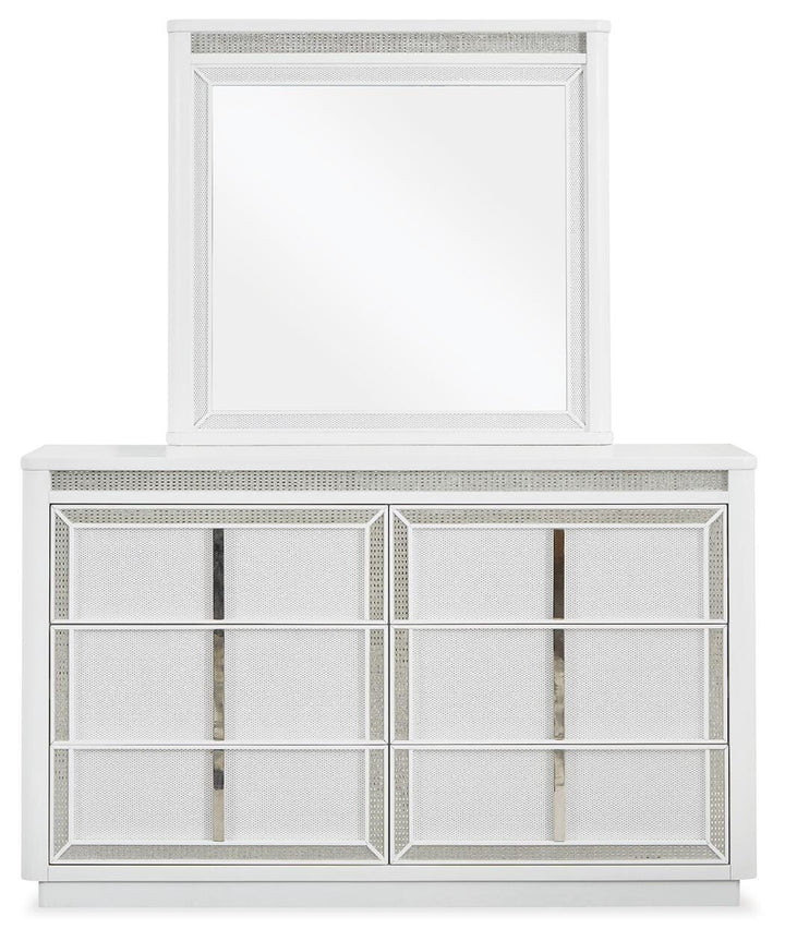 Chalanna Dresser and Mirror - White (3)