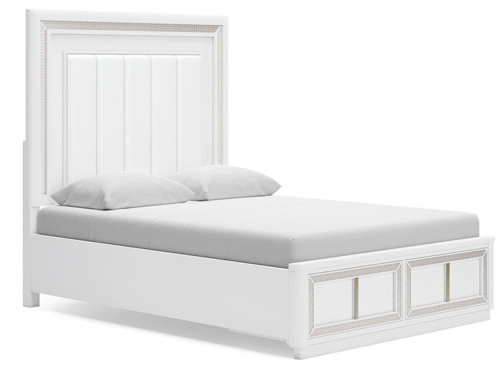 Chalanna Queen Upholstered Storage Bed - White (1)
