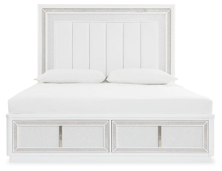 Chalanna California King Upholstered Storage Bed - White (5)