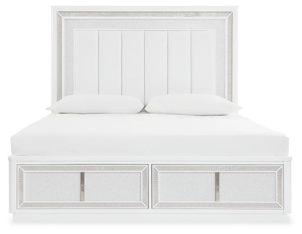 Chalanna California King Upholstered Storage Bed - White (5)