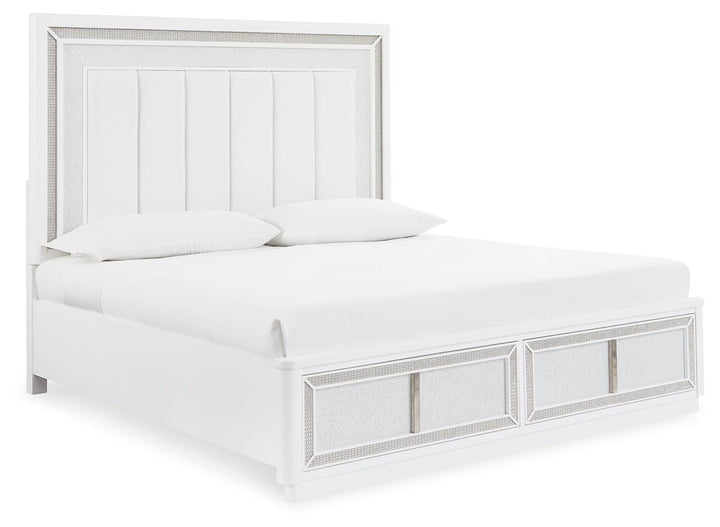 Chalanna California King Upholstered Storage Bed - White (3)
