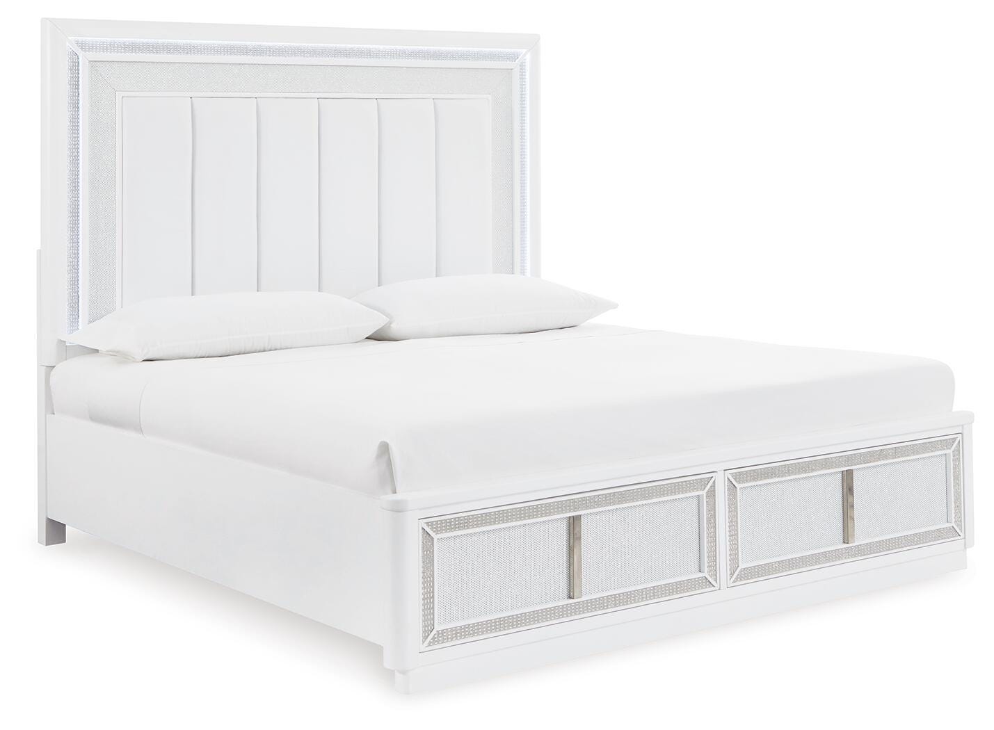 Chalanna California King Upholstered Storage Bed - White (1)