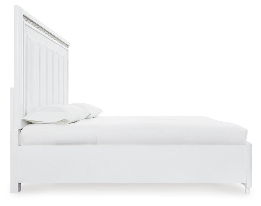 Chalanna California King Upholstered Storage Bed - White (6)