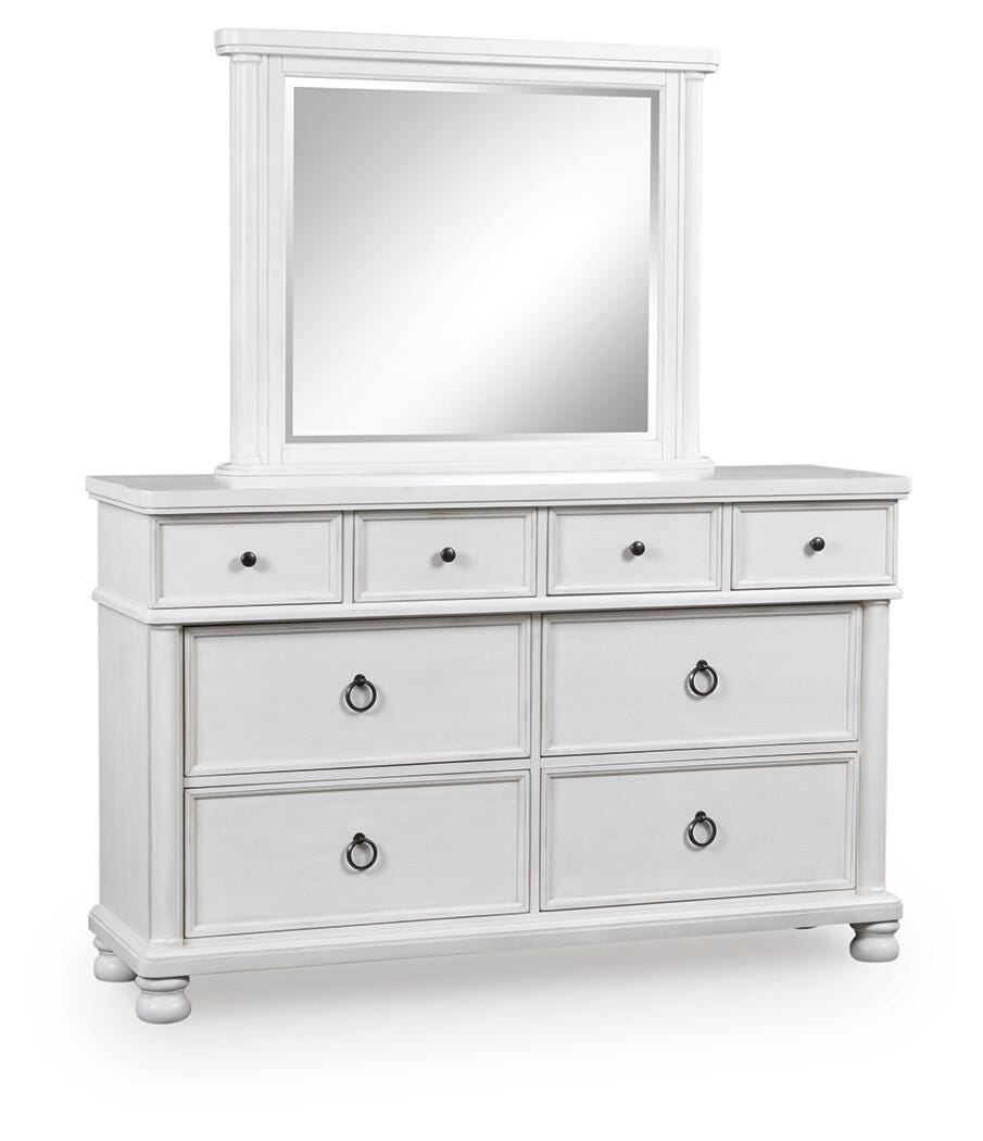 Rowlenstown Dresser and Mirror - White (1)