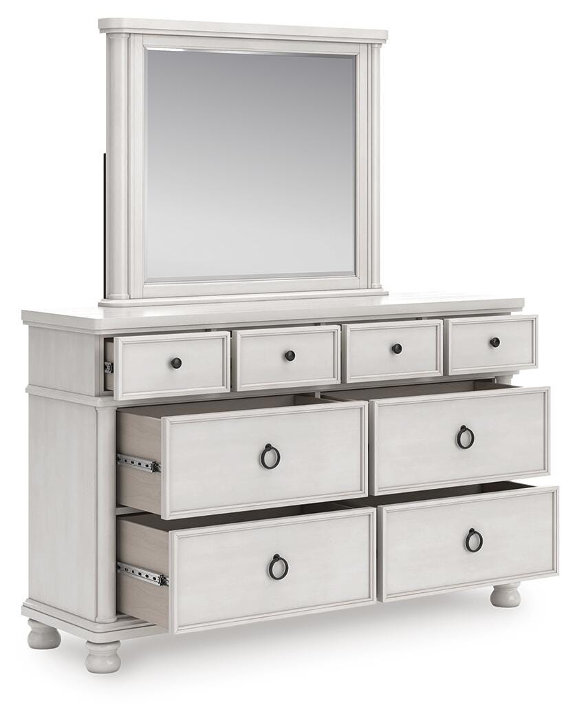 Rowlenstown Dresser and Mirror - White (2)