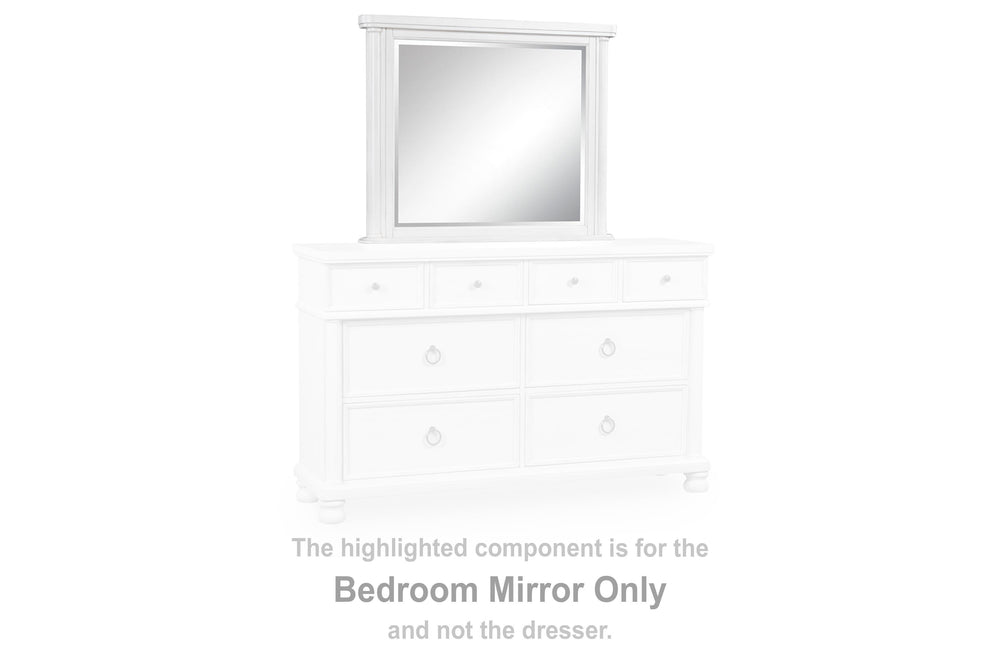 Rowlenstown Bedroom Mirror - White (2)