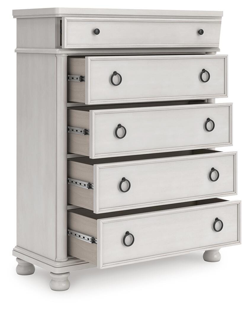 Rowlenstown Chest of Drawers - White (2)