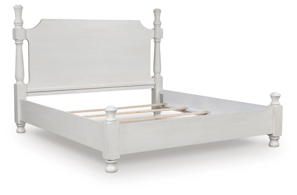 Rowlenstown King Poster Bed - White (1)