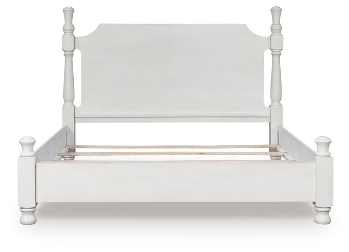 Rowlenstown King Poster Bed - White (2)
