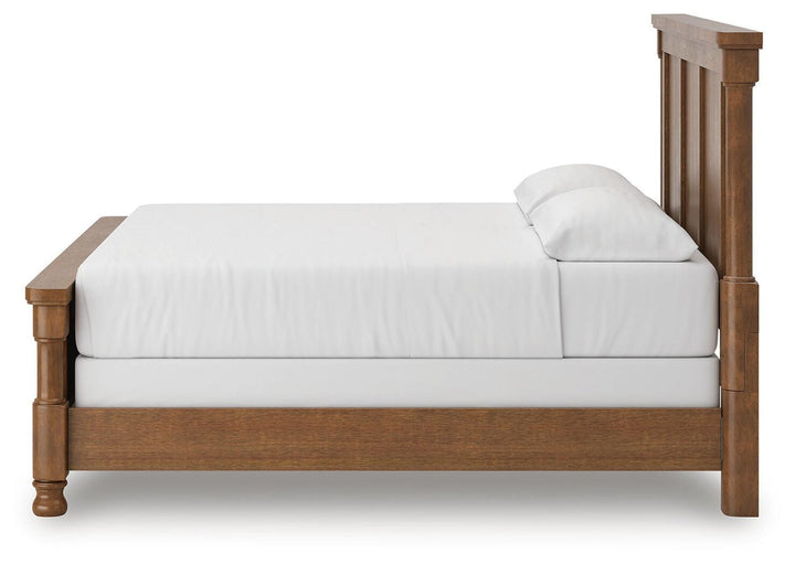 Rowlenstown California King Poster Bed - Light Brown (7)