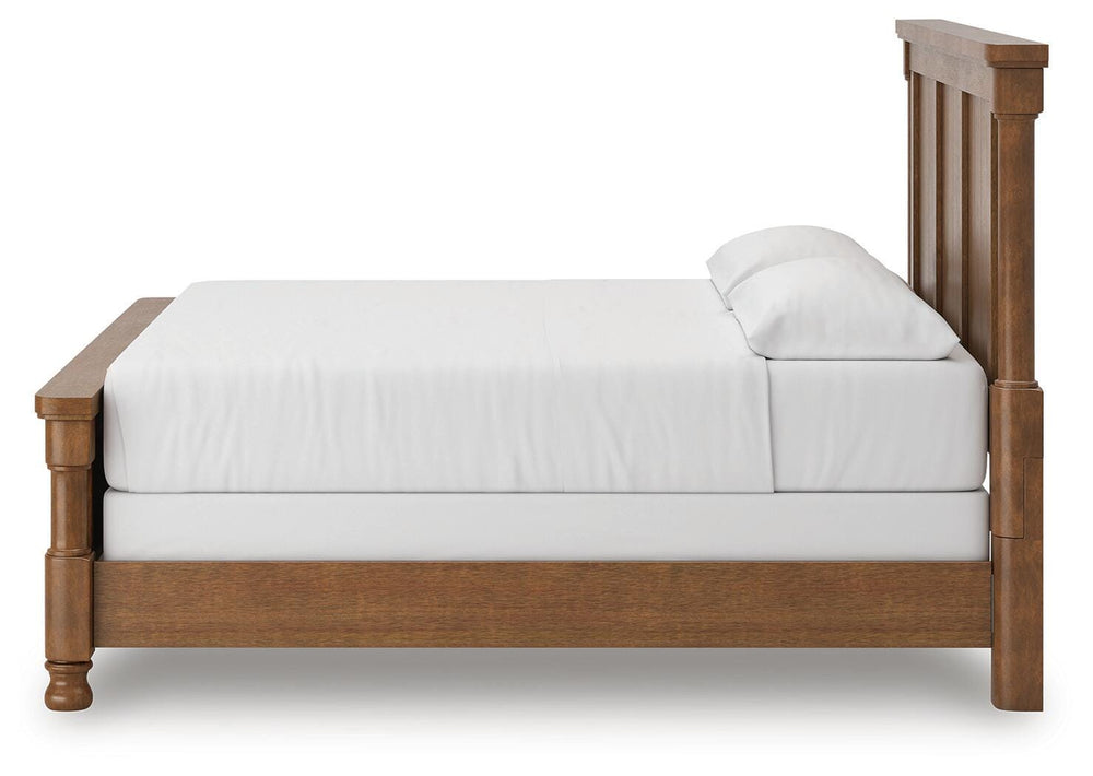 Rowlenstown California King Poster Bed - Light Brown (7)