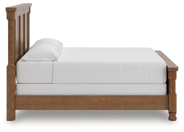 Rowlenstown California King Poster Bed - Light Brown (5)