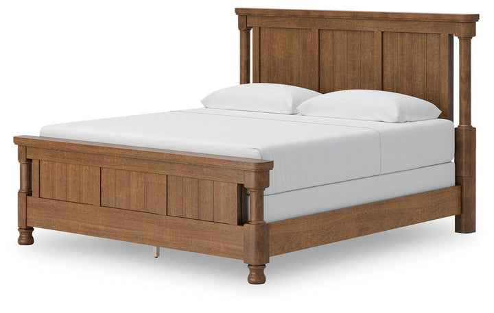 Rowlenstown King Poster Bed - Light Brown (5)