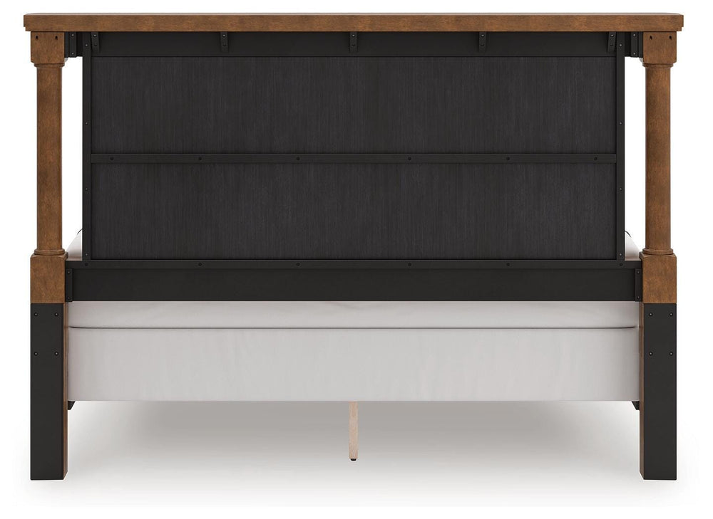 Rowlenstown King Poster Bed - Light Brown (7)