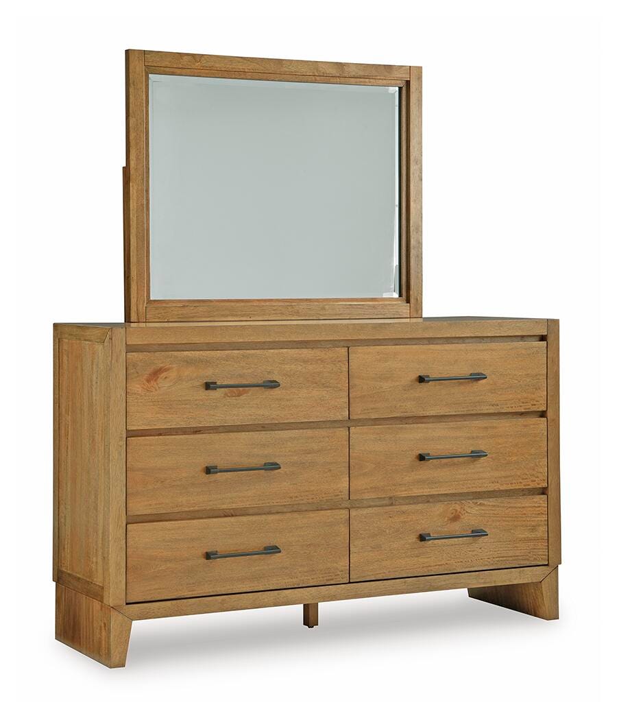 Sherbana Dresser and Mirror - Light Brown (1)