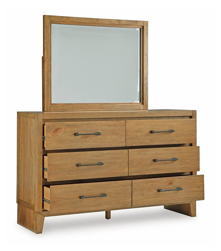 Sherbana Dresser and Mirror - Light Brown (3)