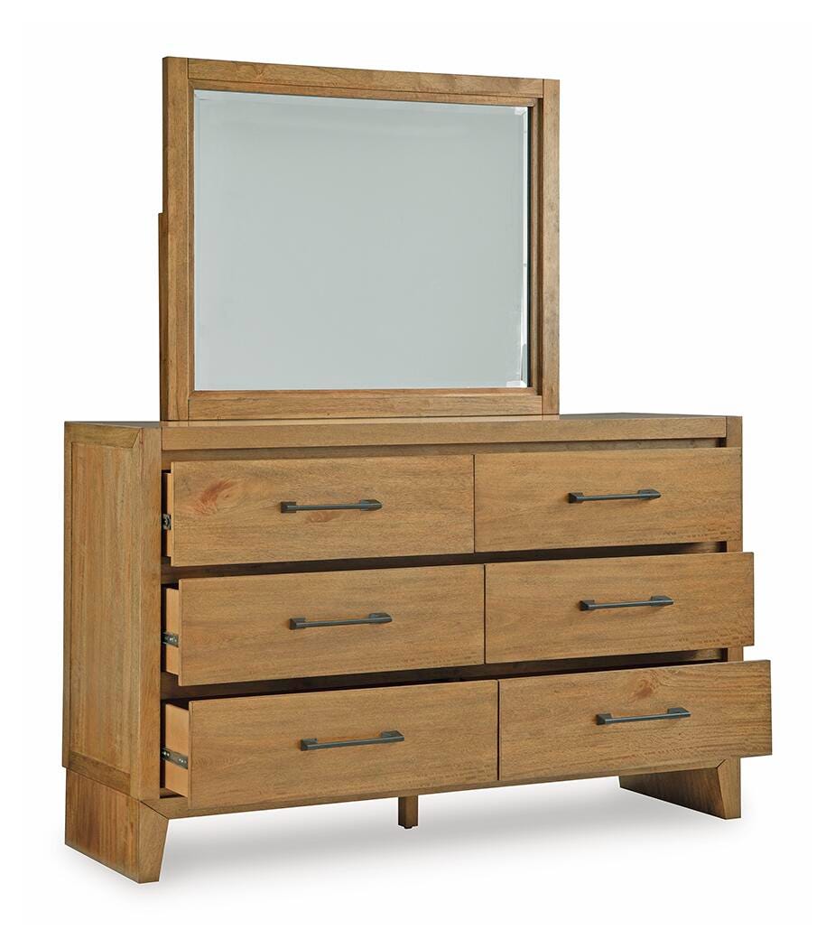 Sherbana Dresser and Mirror - Light Brown (3)