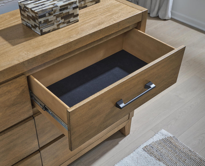 Sherbana Dresser and Mirror - Light Brown (4)