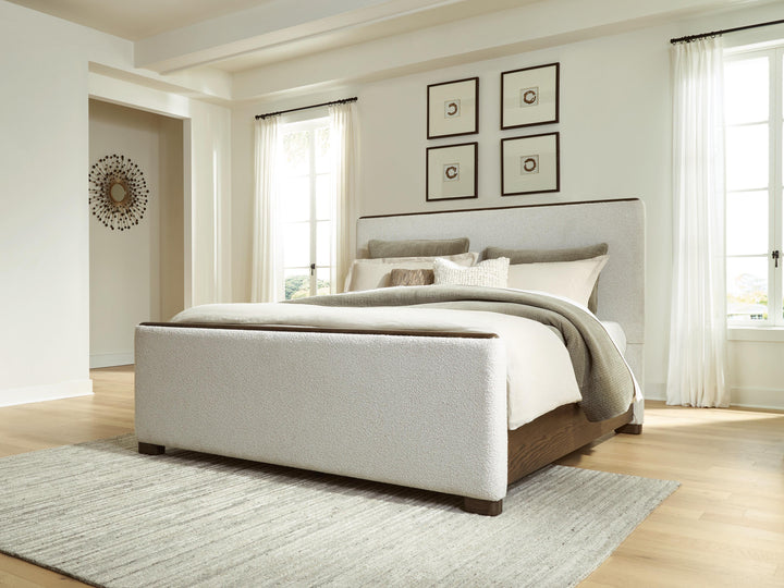 Radkin King Upholstered Panel Bed - Burnished Brown (6)