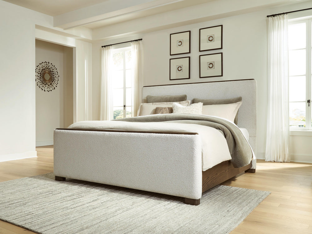 Radkin California King Upholstered Panel Bed - Burnished Brown (6)