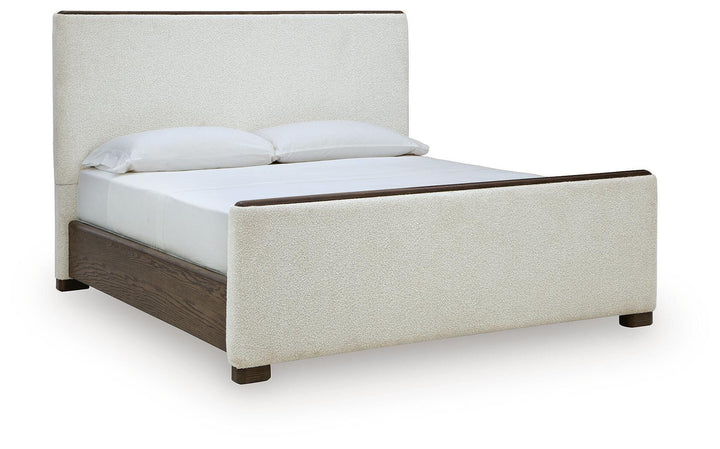 Radkin California King Upholstered Panel Bed - Burnished Brown (1)