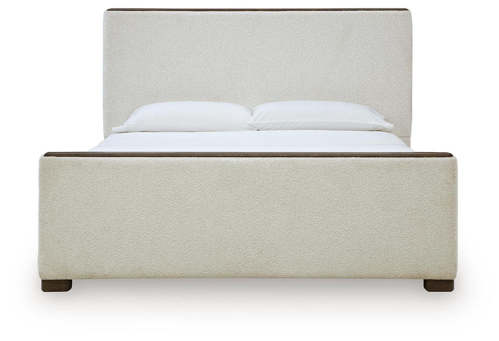 Radkin King Upholstered Panel Bed - Burnished Brown (4)