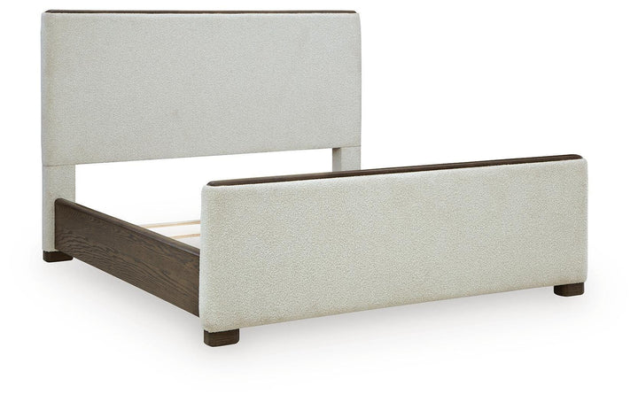 Radkin King Upholstered Panel Bed - Burnished Brown (3)