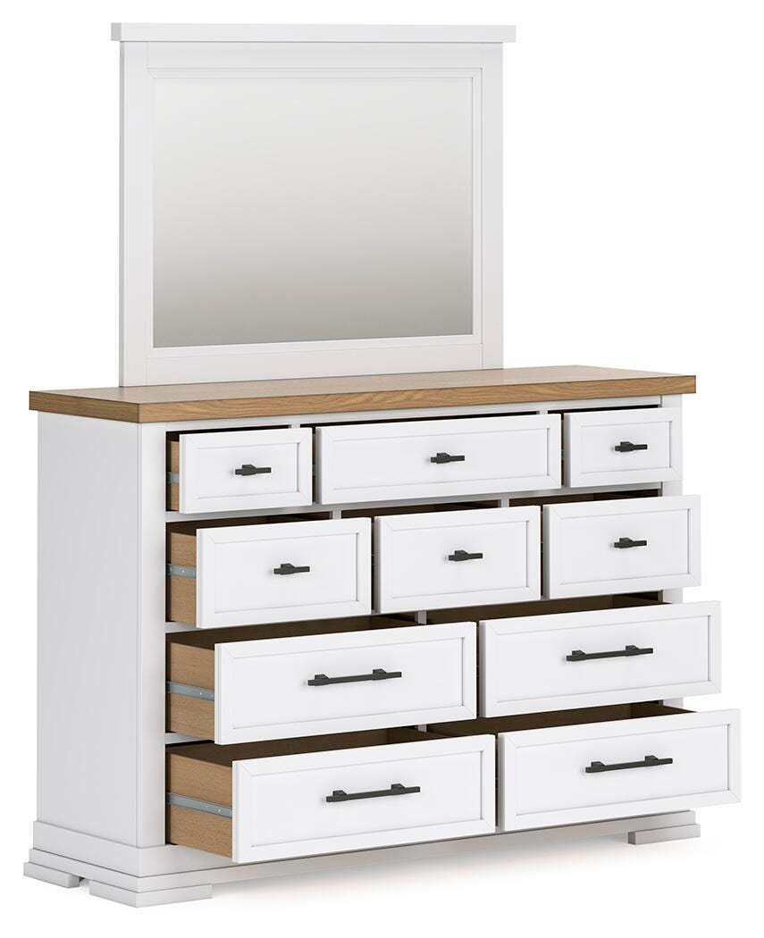 Ashbryn Dresser and Mirror - White (3)