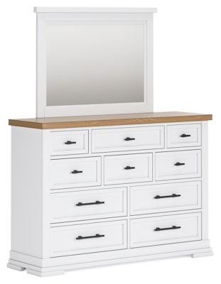 Ashbryn Dresser and Mirror - White - White