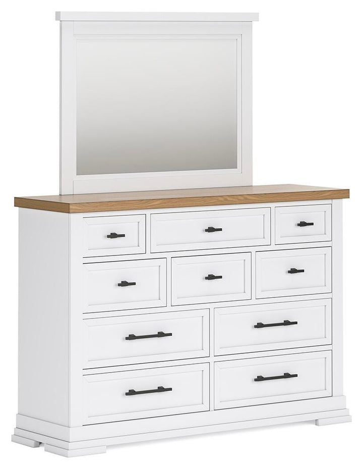 Ashbryn Dresser and Mirror - White (1)