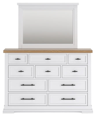 Ashbryn Dresser and Mirror - White