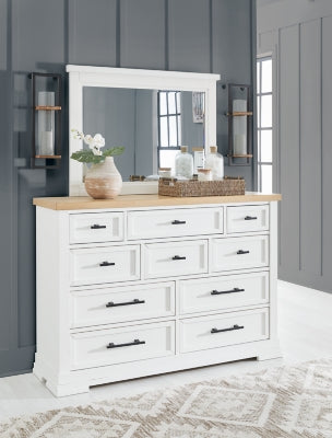 Ashbryn Dresser and Mirror - White