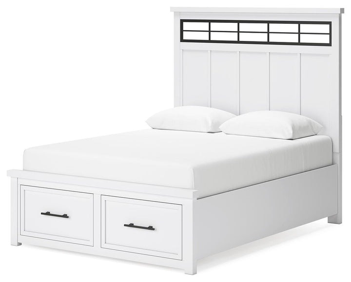 Ashbryn Queen Panel Storage Bed - White (7)