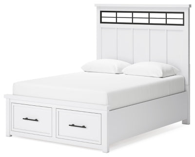 Ashbryn Queen Panel Storage Bed - White