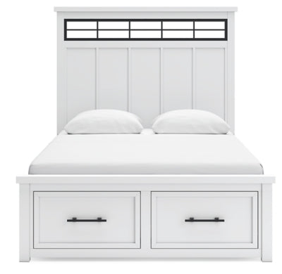 Ashbryn Queen Panel Storage Bed - White
