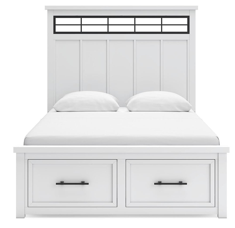 Ashbryn Queen Panel Storage Bed - White (3)