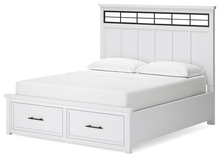 Ashbryn California King Panel Storage Bed - White (4)
