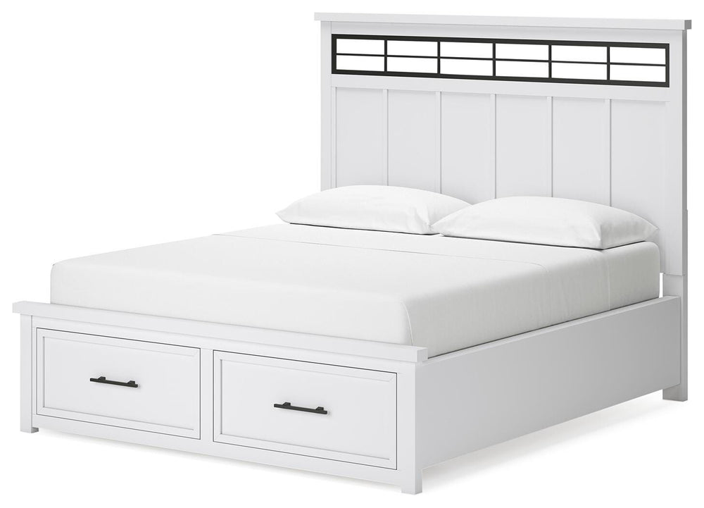 Ashbryn California King Panel Storage Bed - White (4)