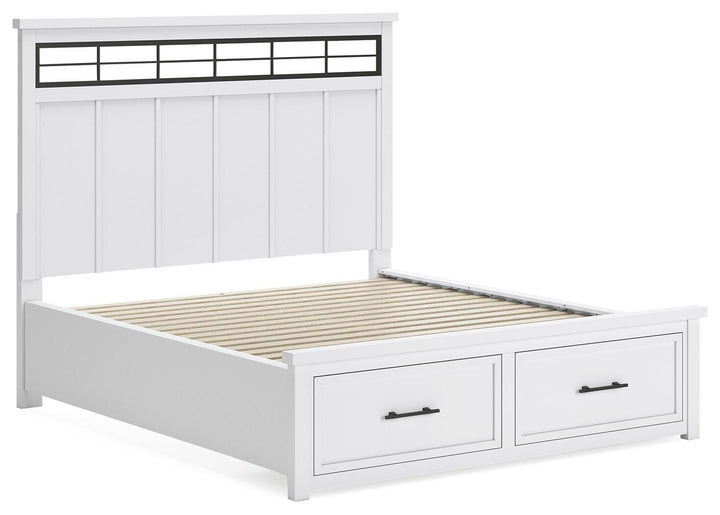 Ashbryn California King Panel Storage Bed - White (3)